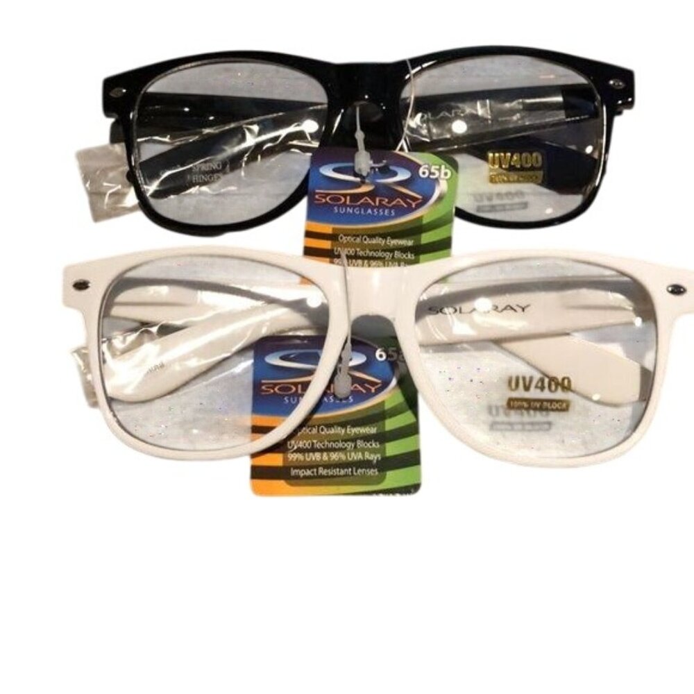 NWT Solaray Sunglasses Set of 2 – Black & White